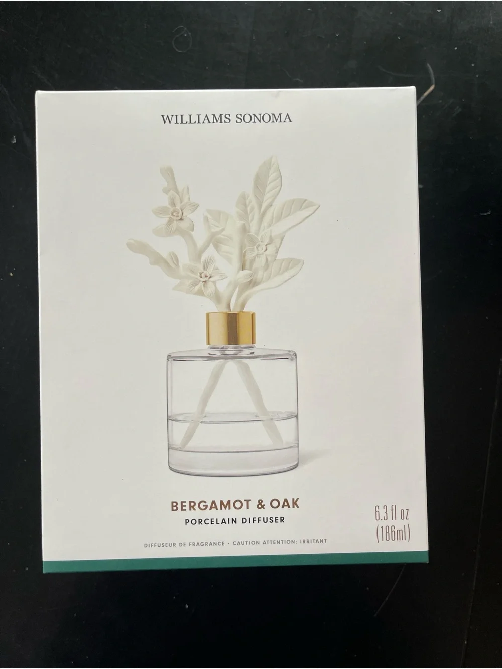 Williams Sonoma Home Fragrance Bergamot & Oak Porcelain Diffuser